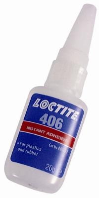 Loctite® 406 Instant Adhesive - Low viscosity - plastics & rubber   Rapid bonding of plastics - rubbers - including EPDM - and elastomers  Loctite 770 or Loctite 7239 Polyolefin Primer improves bonding on difficult to bond substrates.
