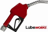 Redashe® Lubeworks® Auto Shut Off Nozzle   Constructed in cast aluminium with plastic coated body and plastic handle assembly. The J1789022 automatically shuts off the flow of fuel when the tank is full.  Features: Flow rate 45-60 Lpm