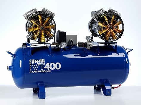 Bambi VT400 Air Compressor - Ultra Quiet - Oil-Free Professional (100 Litres, 4 HP)