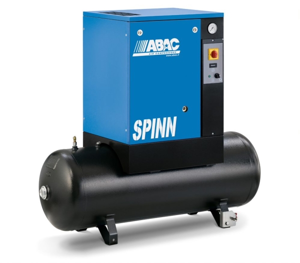 ABAC SPINN 2.2Kw (10.3 CFM @ 10 Bar) tank mounted (200 Litre tank) C43 screw air compressors (240 Volt)